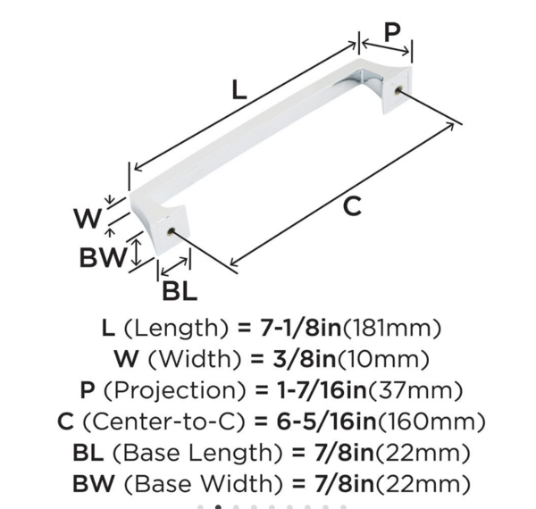 Mulholland Pull 160mm CC Polished Chrome