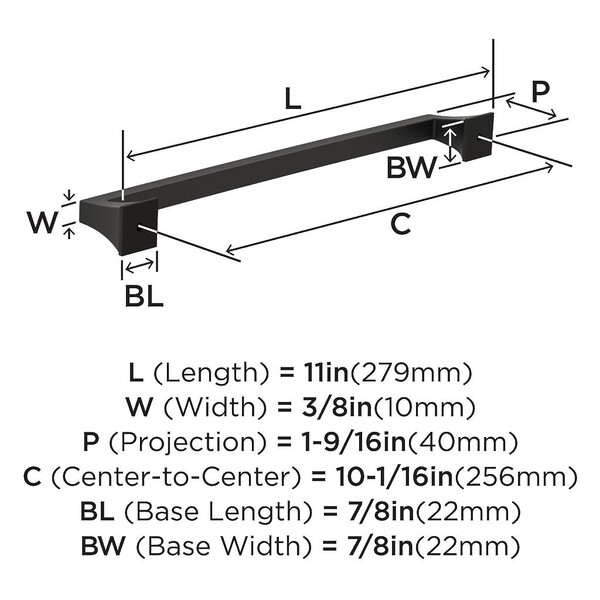 Mulholland Pull 256mm CC Black Bronze