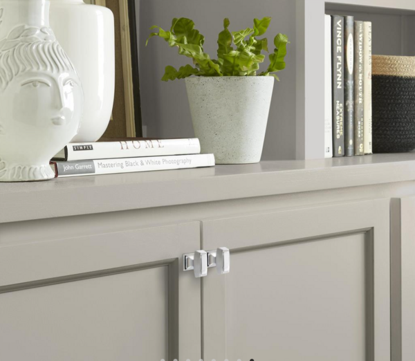 Mulholland Small Square Knob Polished Chrome