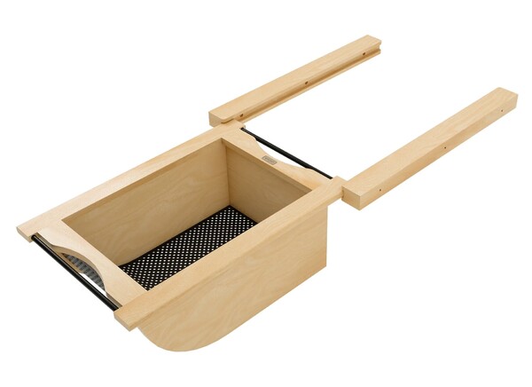 Natural Maple/Black Produce Basket for 18" Base Cabinets
