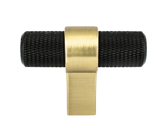 Radial Reign Knob Matte Black/Modern Brushed Gold