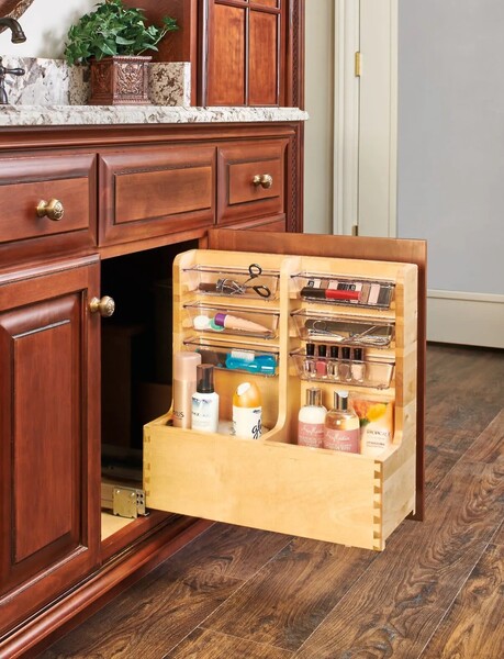 Rev-A-Shelf - 11-11/16" Maple Pullout L-Shape Reversible Organizer