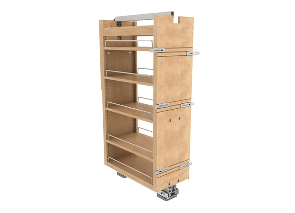 Rev-A-Shelf - 11" x 43" Maple Pullout Wood Tall/Pantry Accessories