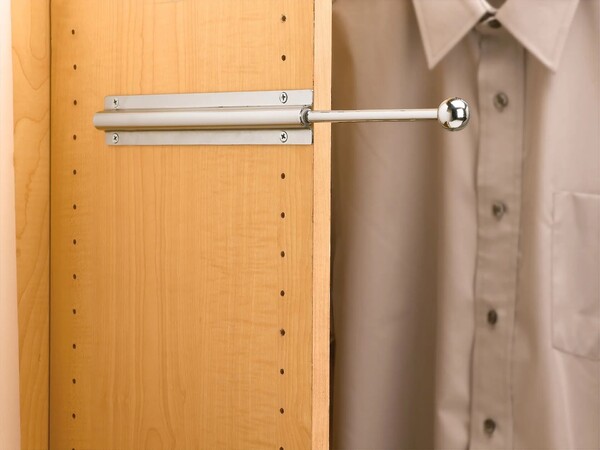 Rev-A-Shelf - 12" Satin Nickel Standard Valet Rod