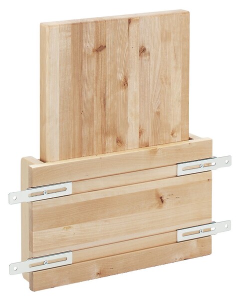 Rev-A-Shelf - 13-1/2" Door Storage Cutting Board Rack with Wood Cutting Board