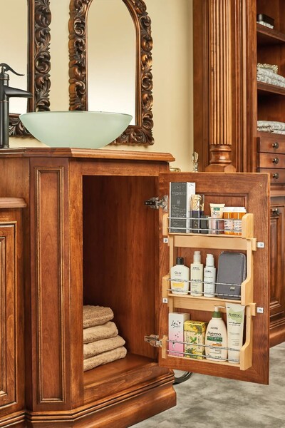 Rev-A-Shelf - 13-1/2" Maple Door Storage Spice Rack Wall Accessories
