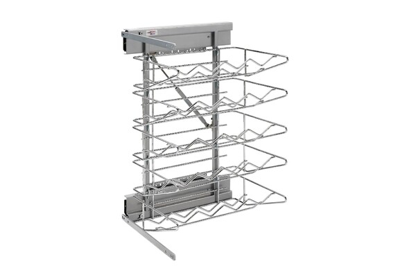 Rev-A-Shelf - 14-1/8" Base Cabinet Pullout Wine Organizer w/ Soft-Close