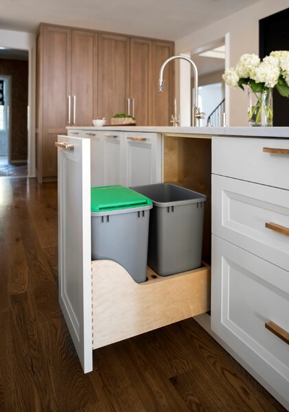 Rev-A-Shelf - 15" - Double 35qt Soft-Close w/ Blum Movento Slides Waste Containers