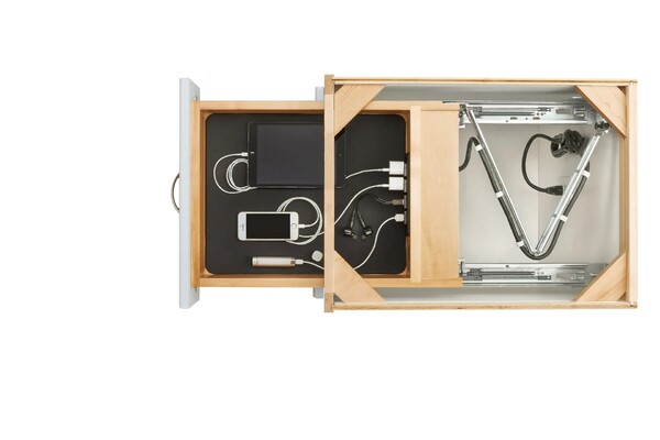 Rev-A-Shelf - 16-1/2" Opening - Complete System for Electronics Soft-Close Organizer