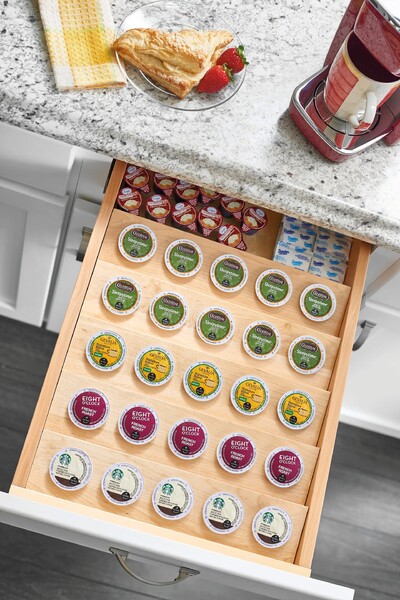 Rev-A-Shelf - 16" Cut-To-Size Insert K-Cup Organizer for Drawers