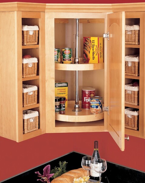 Rev-A-Shelf - 18" Maple Full Circle Wood Classic 2 Shelf (w/Hardware)
