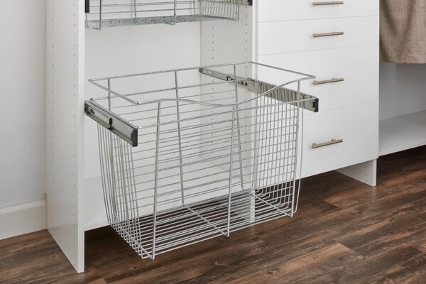 Rev-A-Shelf - 18"W x 14"D x 18"H - Chrome Wire Basket Pullout for Closet