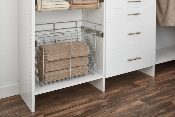 Rev-A-Shelf - 18"W x 20"D x 18"H - Chrome Wire Basket Pullout for Closet
