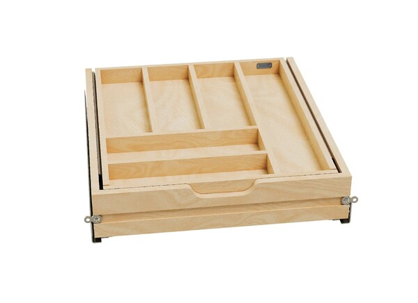 Rev-A-Shelf - 19-1/2" Opening - Complete System Two-Tier Cutlery Organizer