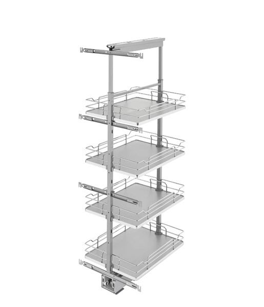 Rev-A-Shelf - 19" x 50-3/4" Gray/Chrome Pullout Solid Bottom