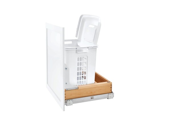 Rev-A-Shelf - 20-1/4" Maple Bottom Mount Hamper with Blumotion Soft-Close