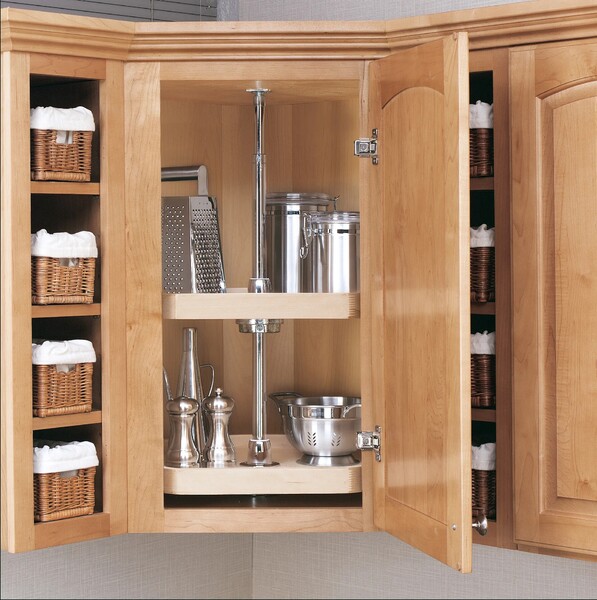 Rev-A-Shelf - 20" Maple D-Shape Wood Classic 2 Shelf (w/Hardware)