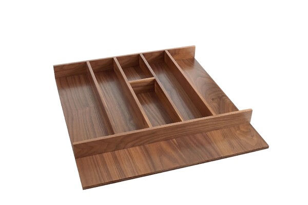 Rev-A-Shelf - 21-1/8" Walnut Cut-To-Size Insert Wood Utility Organizer for Drawers