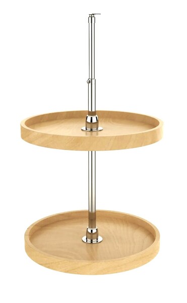 Rev-A-Shelf - 22" Maple Full Circle Wood Classic 2 Shelf (w/Hardware)