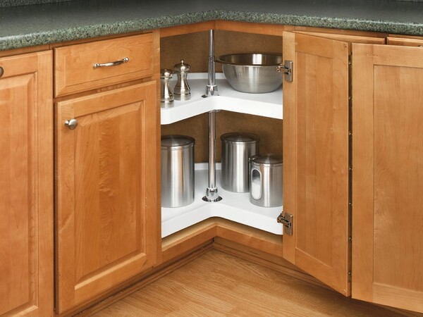 Rev-A-Shelf - 24" Kidney Shape Polymer 2 Shelf Independently Rotating