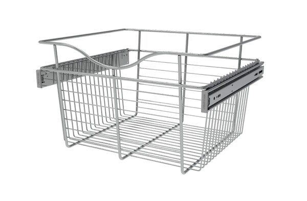 Rev-A-Shelf - 24"W x 16"D x 11"H - Chrome Wire Basket Pullout for Closet