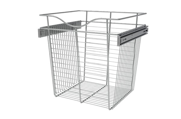 Rev-A-Shelf - 24"W x 20"D x 18"H - Chrome Wire Basket Pullout for Closet