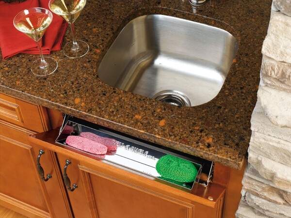 Rev-A-Shelf - 25" Stainless Steel Tip-Out Tray