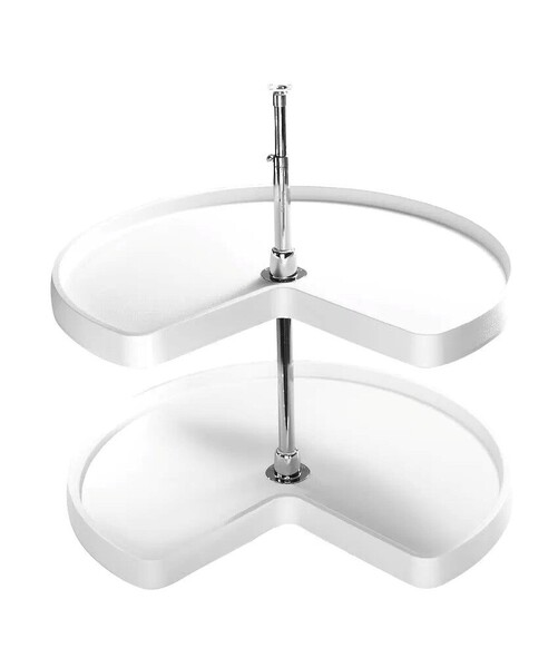 Rev-A-Shelf - 28" Kidney Shape Polymer 2 Shelf Independently Rotating
