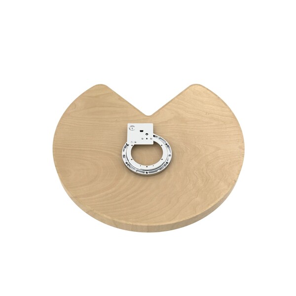 Rev-A-Shelf - 28" Maple Kidney Shape Wood Classic Single Shelf (w/Bearing and Stop)