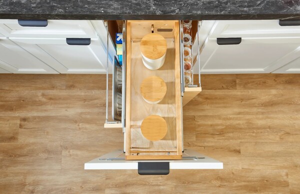 Rev-A-Shelf - 3" Spice Holder Sidekick 448 Accessory with Full-Extension Ball-Bearing Slides