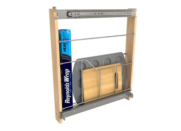 Rev-A-Shelf -  3" Tray Holder Sidekick 448 Accessory with Full-Extension Ball-Bearing Slides