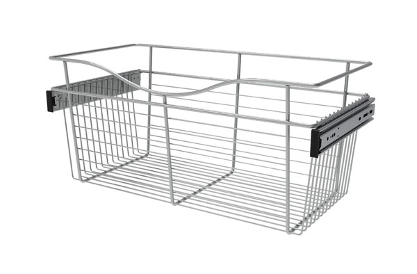 Rev-A-Shelf - 30"W x 12"D x 11"H - Chrome Wire Basket Pullout for Closet