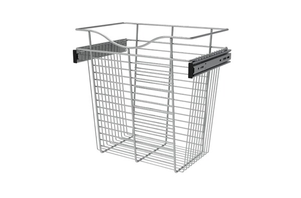 Rev-A-Shelf - 30"W x 12"D x 18"H - Chrome Wire Basket Pullout for Closet