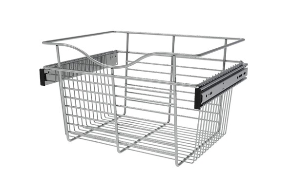 Rev-A-Shelf - 30"W x 14"D x 11"H - Chrome Wire Basket Pullout for Closet
