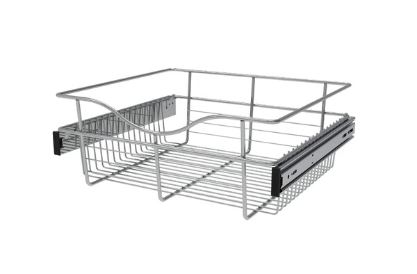 Rev-A-Shelf - 30"W x 16"D x 7"H - Chrome Wire Basket Pullout for Closet