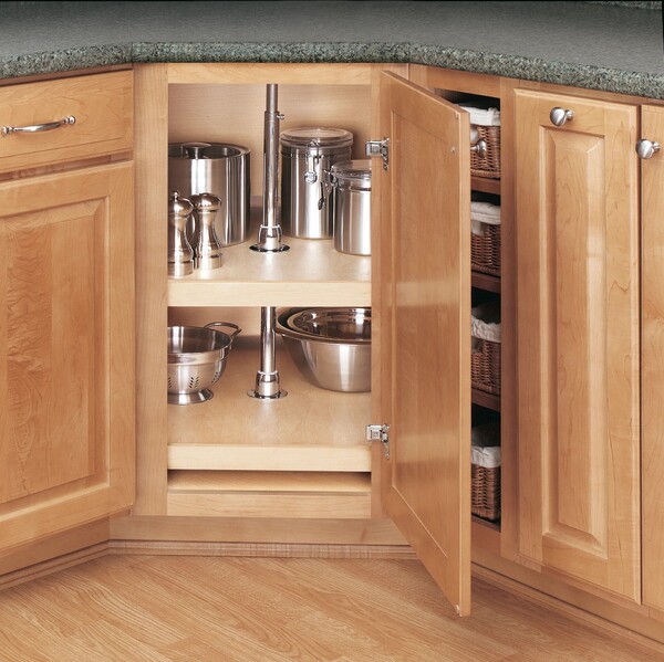 Rev-A-Shelf - 31" Maple D-Shape Wood Classic 2 Shelf (w/Hardware)