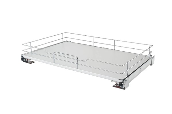 Rev-A-Shelf - 32-11/16" Gray Pullout Premiere Single Wire Solid Bottom Basket