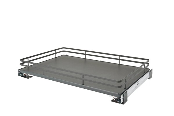 Rev-A-Shelf - 32-11/16" Textured Line Finish Pullout Premiere Single Wire Solid Bottom Basket