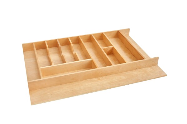 Rev-A-Shelf - 33-1/8" Maple Cut-To-Size Insert Wood Utility Organizer for Drawers