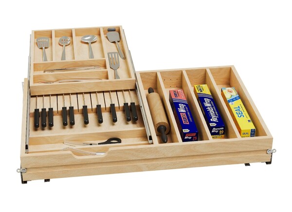 Rev-A-Shelf - 33" Opening - Complete System Tiered Combination Organizer