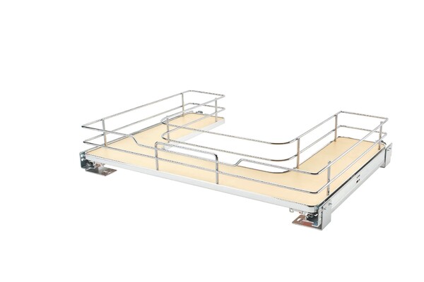 Rev-A-Shelf - 36" Maple Undersink Pullout U-Shape Basket w/ Soft-Close