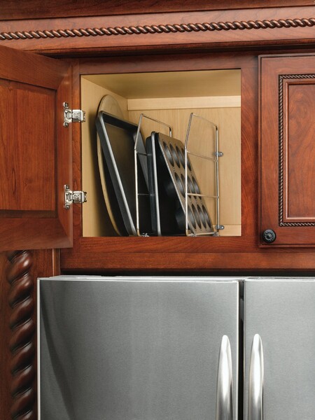 Rev-A-Shelf - 597 - Chrome Tray Divider 12 inch High with Clips