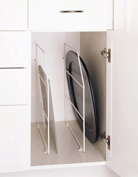 Rev-A-Shelf - 597 - White Tray Divider 12 inch High with Clips