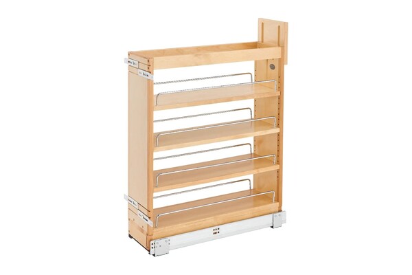 Rev-A-Shelf - 6-1/2" Maple Base Cabinet Pullout Organizer with Blumotion Soft-Close