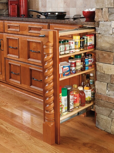 Rev-A-Shelf - 6" Filler Pullout Organizer with Wood Adjustable Shelves