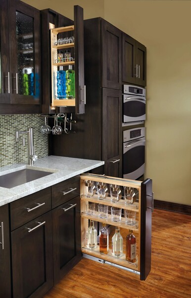 Rev-A-Shelf - 6" Filler Pullout Organizer with Wood Adjustable Shelves