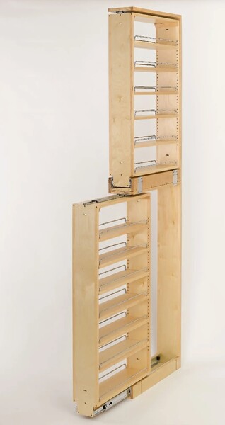 Rev-A-Shelf - 6" x 39" Filler Pullout Organizer with Wood Adjustable Shelves