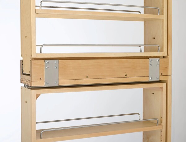 Rev-A-Shelf - 6" x 45" Filler Pullout Organizer with Wood Adjustable Shelves