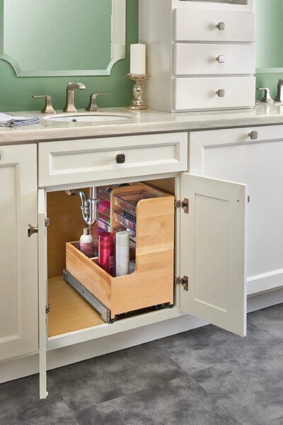 Rev-A-Shelf - 8-3/4" Maple Pullout L-Shape Reversible Organizer