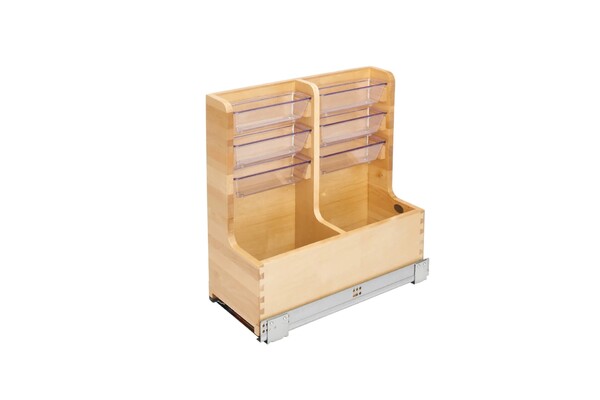 Rev-A-Shelf - 8-3/4" Maple Pullout L-Shape Reversible Organizer